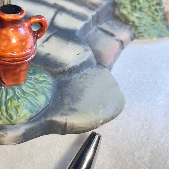 Grandeur Noel 2001 Bethlehem Villag 2 Story House O'Well Porcelain Light NOT Inc - Picture 6 of 14